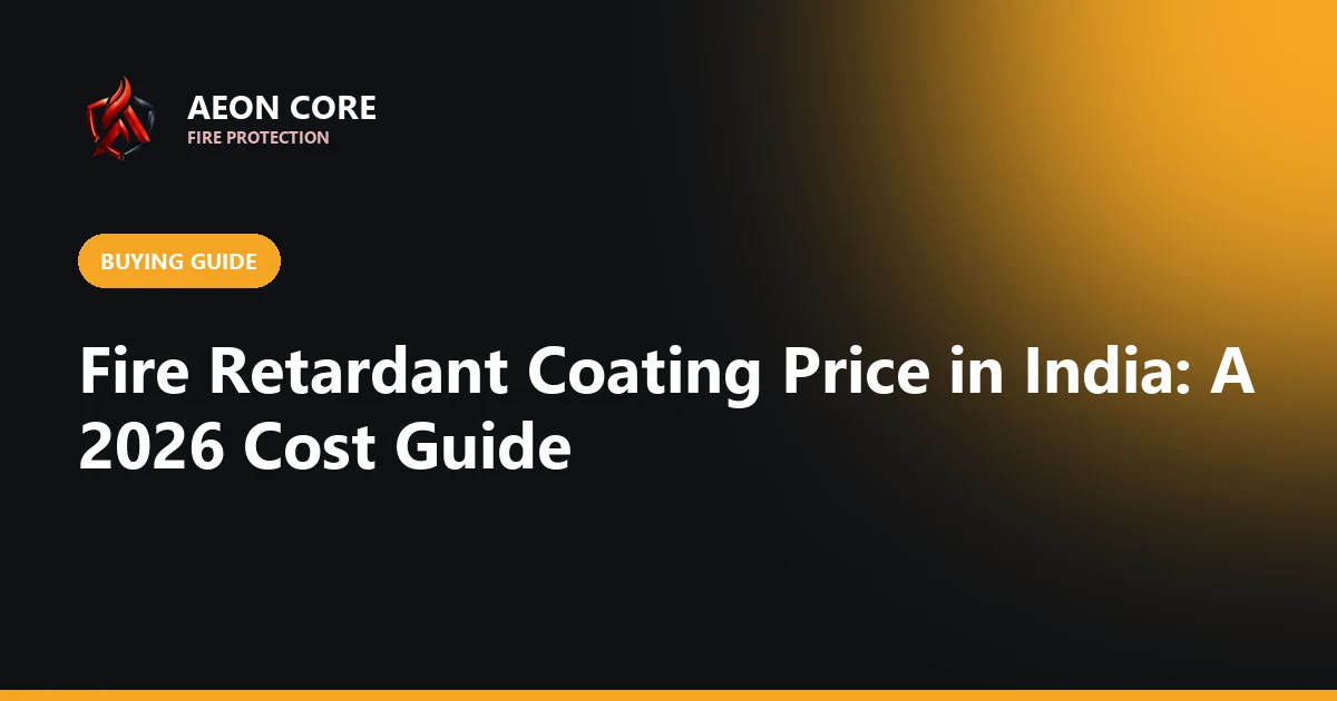 Fire Retardant Coating Price in India: 2026 Cost Guide