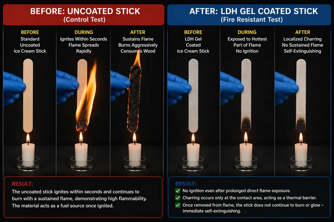 Aeon Core Wood Stick Fire Test demonstration